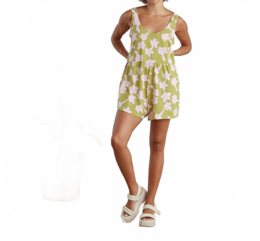 NEW KNOWN SUPPLY ivy sleeveless romper in dripping flowers